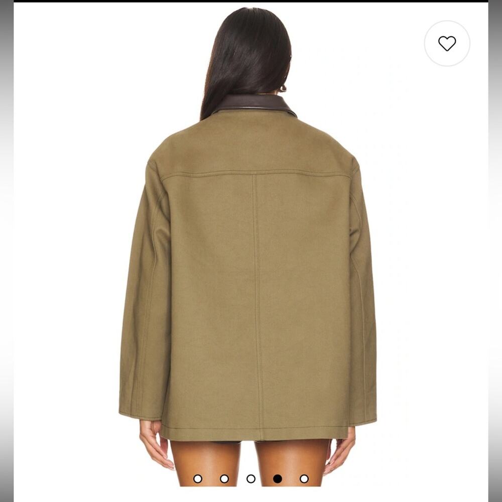rag & bone Olive Green Jacket with Dark Brown Collar - Picture 4 of 9